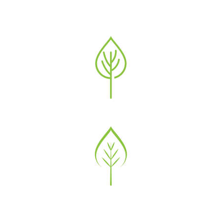 Leaf Logo Template vector symbol natureのイラスト素材