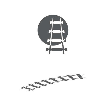 Train tracks vector icon design template illustrationのイラスト素材