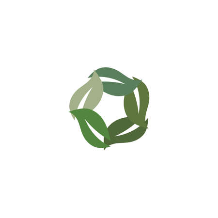 Green garden green leaf Logo Template vector symbol nature