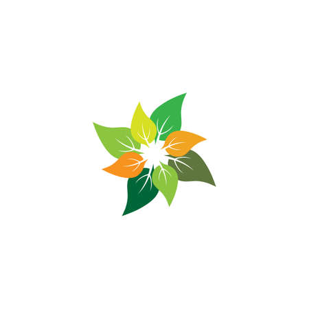Leaf  ecology Logo Template vector symbol natureのイラスト素材