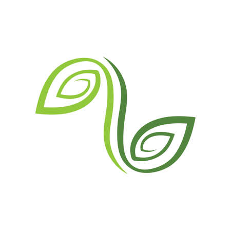 Leaf Logo Template vector symbol natureのイラスト素材