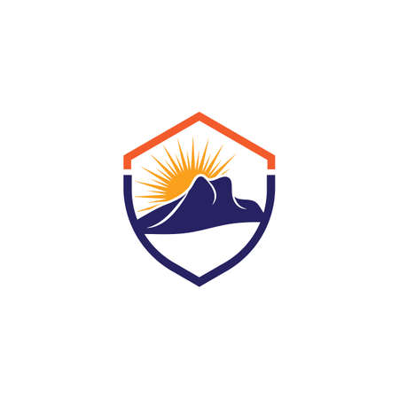 Mountain Logo Template vector symbol natureのイラスト素材