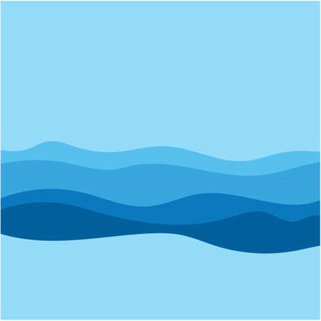 Abstract Water wave vector illustration design background