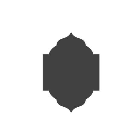 Mosque window vector icon design templateのイラスト素材