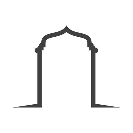 Mosque window vector icon design templateのイラスト素材