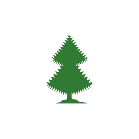Cedar tree vector icon illustration design templateのイラスト素材
