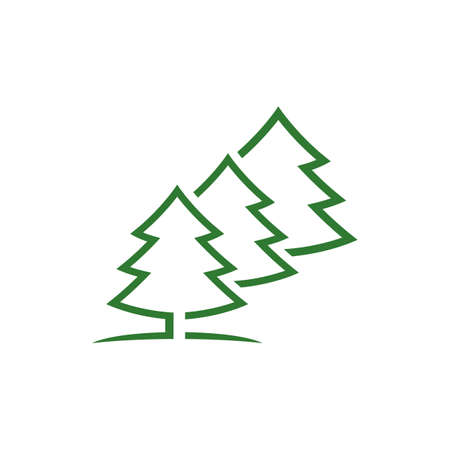 Cedar tree vector icon illustration design templateのイラスト素材