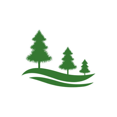 Cedar tree vector icon illustration design templateのイラスト素材