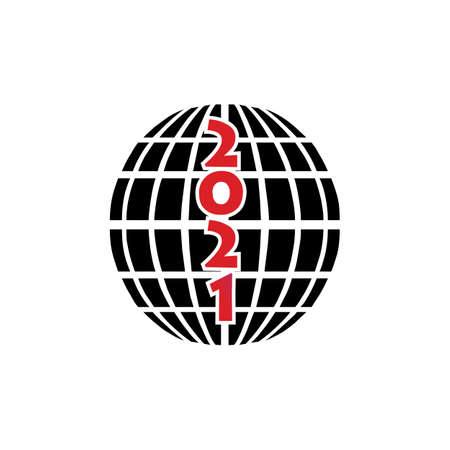 2021 new year icon vector illustration design templateのイラスト素材
