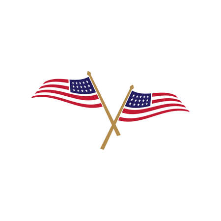 Flag american vector icon illustration design templateのイラスト素材