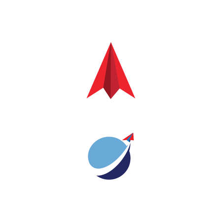 Paper plane logo vector illustration templateのイラスト素材