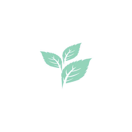 Leaf Mint Logo Template vector symbol natureのイラスト素材