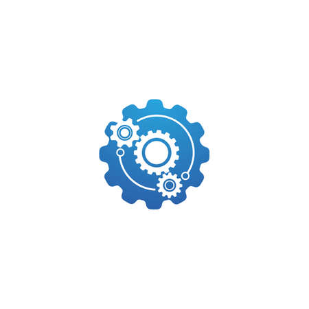 Gear Logo Template vector icon illustration designのイラスト素材