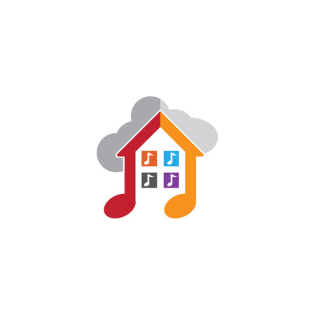 Music note Icon Vector illustration designのイラスト素材