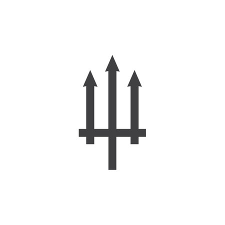 Trident Logo Template vector icon illustration designのイラスト素材