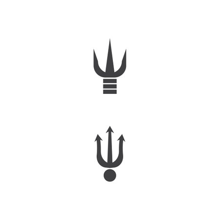 Trident Logo Template vector icon illustration designのイラスト素材