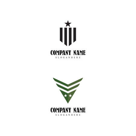 Military Wave Logo Template vector symbol natureのイラスト素材