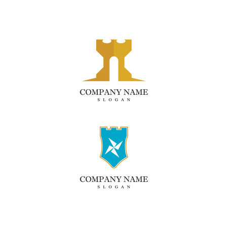 Castle Logo Template vector symbol natureのイラスト素材