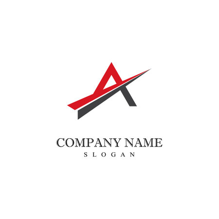 A Letter Logo Template vector icon illustration designのイラスト素材