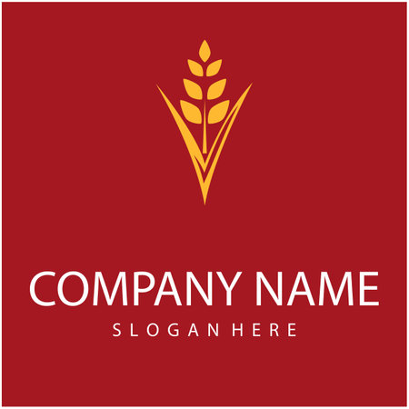Agriculture wheat vector icon designのイラスト素材