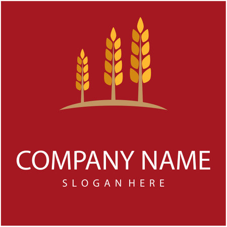 Agriculture wheat vector icon designのイラスト素材