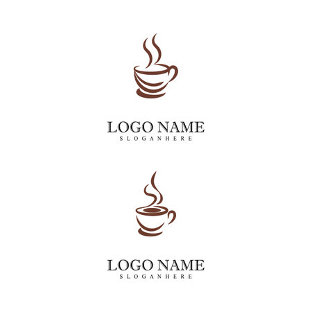 Coffee cup Logo Template vector icon designのイラスト素材