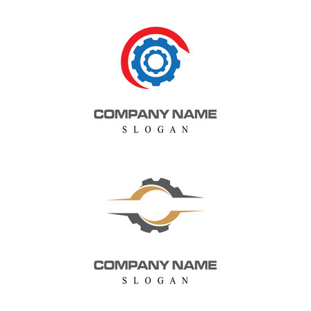 Gear Logo Template vector icon illustration designのイラスト素材