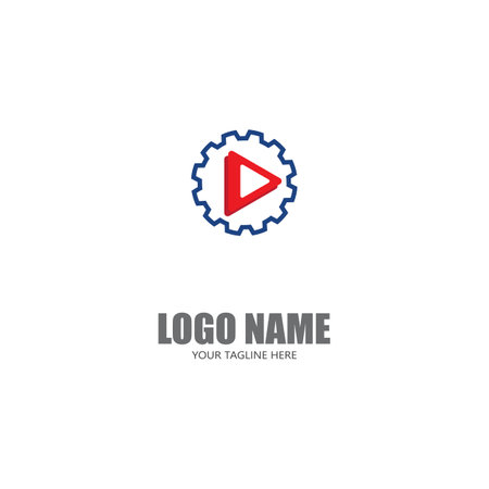 Play Logo Template vector icon illustration designのイラスト素材