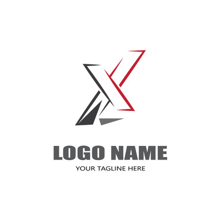 X Logo Template vector icon illustration designのイラスト素材