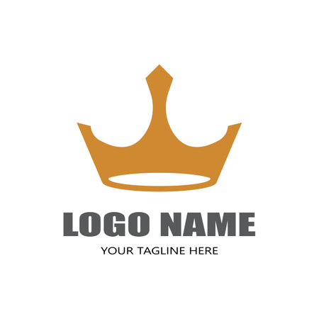 Crown Logo Template vector icon illustration designのイラスト素材