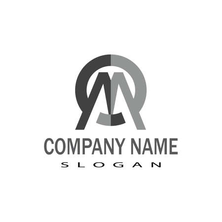 M Letter Logo Template vector illustration designのイラスト素材