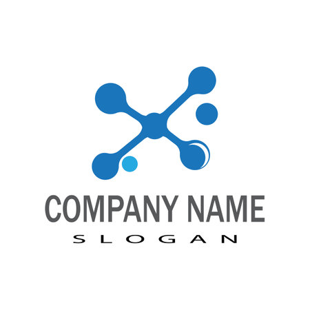 Molecule symbol logo template vector illustration designのイラスト素材