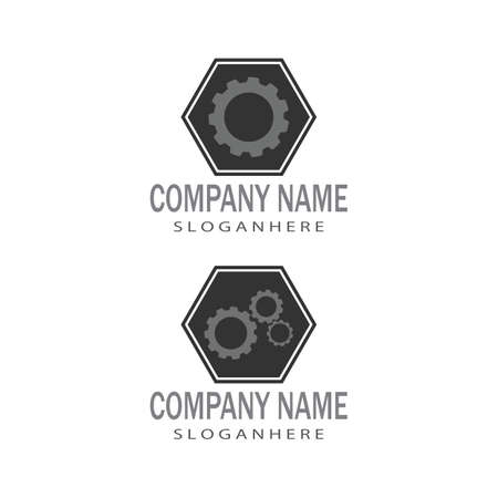 Gear Logo Template vector icon illustration designのイラスト素材
