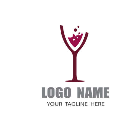 Wine Logo Template vector symbol natureのイラスト素材