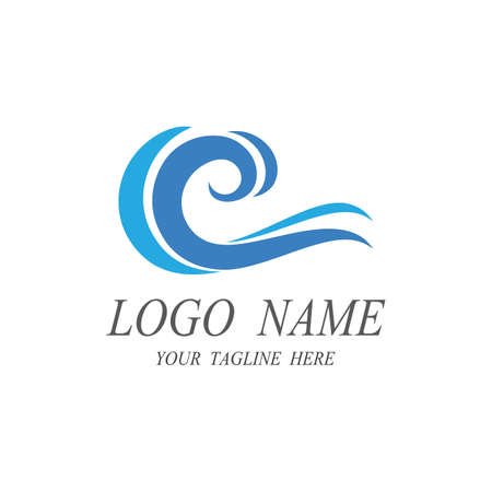 Water wave icon vector illustration design logoのイラスト素材
