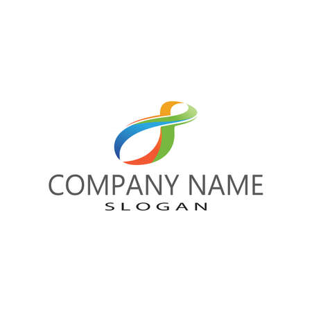 Infinity Design Vector icon illustration Logo template designのイラスト素材
