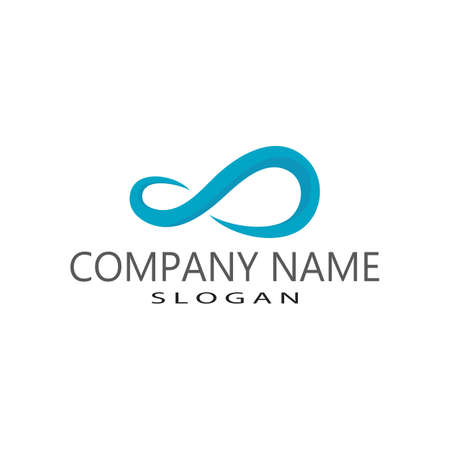 Infinity Design Vector icon illustration Logo template designのイラスト素材