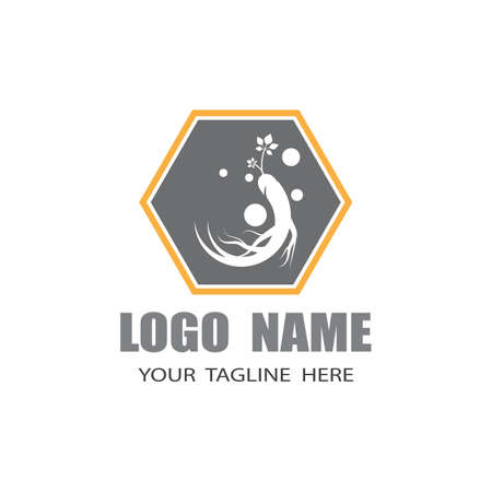 Ginseng vector icon illustration design templateのイラスト素材