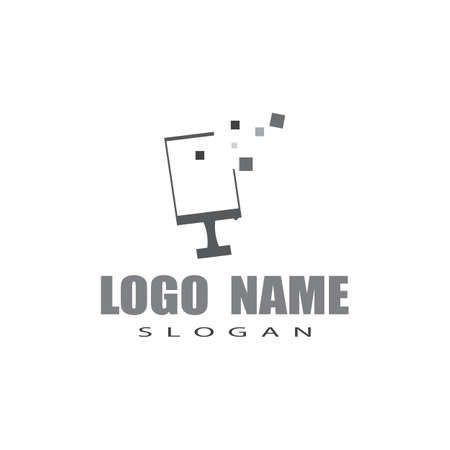 Computer Logo Template vector symbol  illustrationのイラスト素材