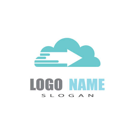 Cloud template vector icon illustration designのイラスト素材