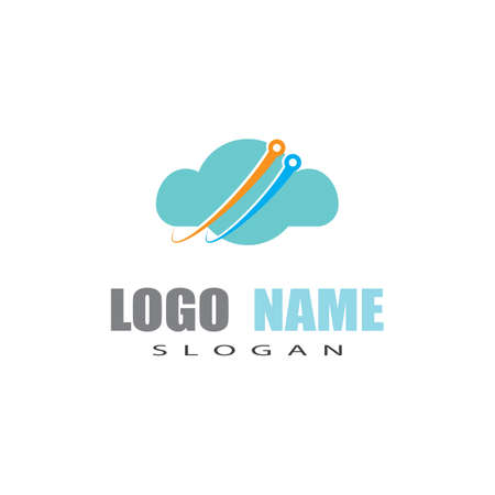 Cloud template vector icon illustration designのイラスト素材