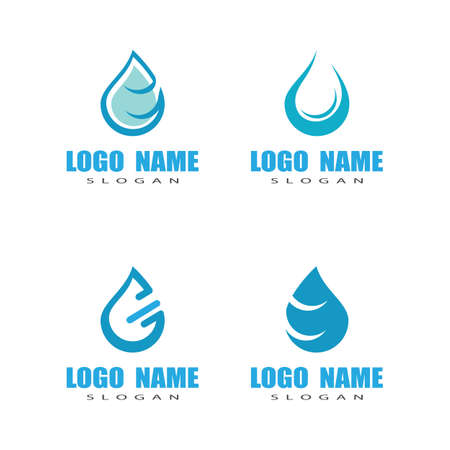 Water drop Logo Template vector illustration designのイラスト素材
