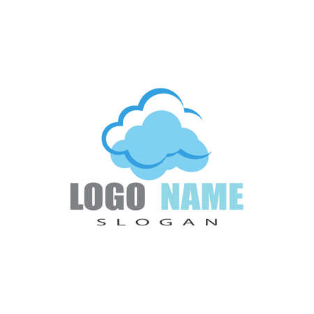 Cloud template vector icon illustration designのイラスト素材