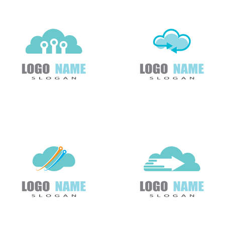 Cloud template vector icon illustration designのイラスト素材