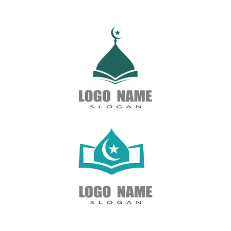 Mosque Logo Template vector symbol illustration designのイラスト素材