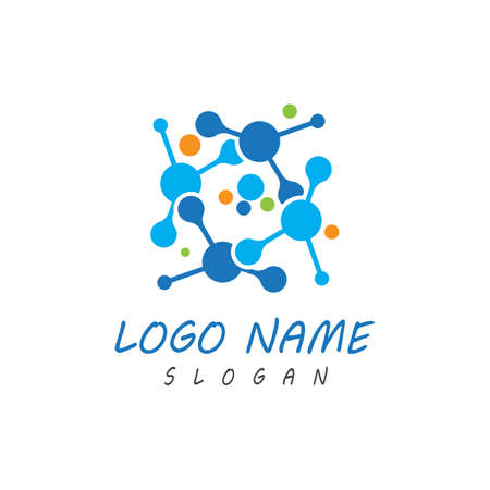 Molecule symbol logo template vector illustration designのイラスト素材