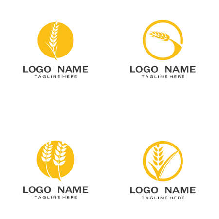 Agriculture wheat vector icon designのイラスト素材