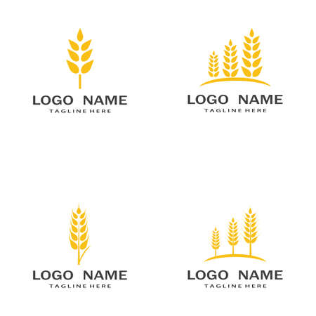 Agriculture wheat vector icon designのイラスト素材