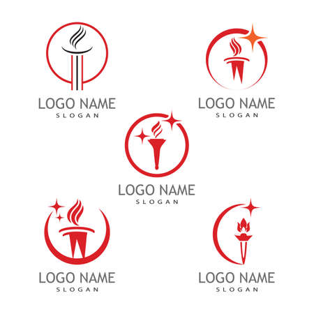 Torch  Logo Template vector symbol illustration designのイラスト素材