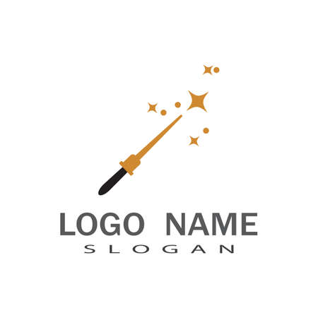Wand magic hat Logo Template vector symbol designのイラスト素材